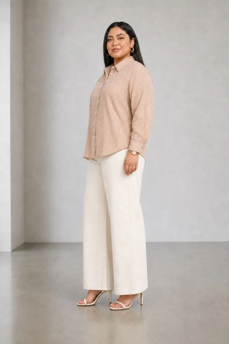 Tovan|Cotton Relaxed Fit Button Down Shirt