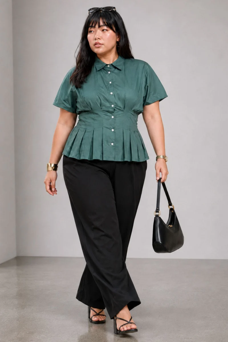Brava|Cotton Pleated Shirt