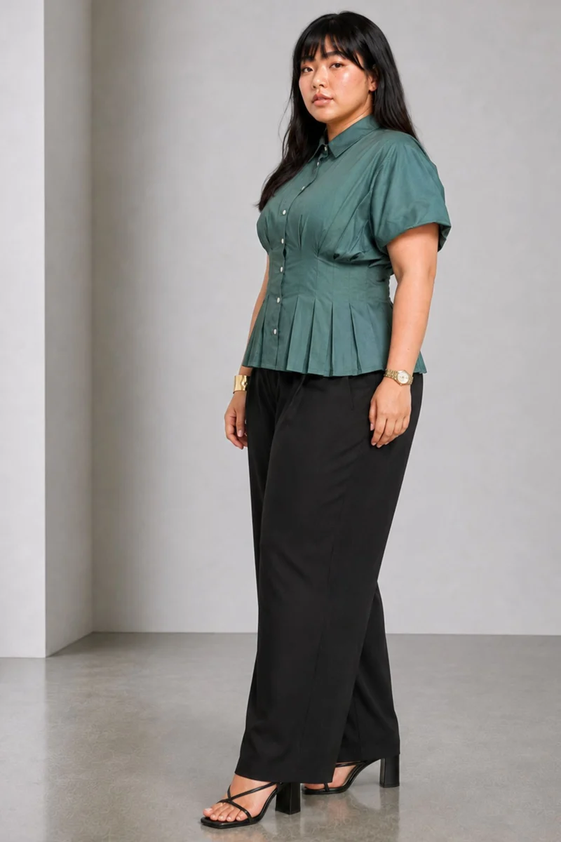 Brava|Cotton Pleated Shirt