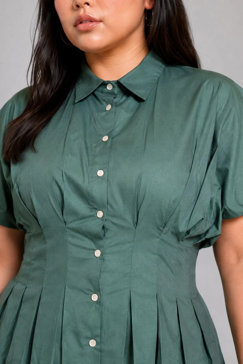 Brava|Cotton Pleated Shirt