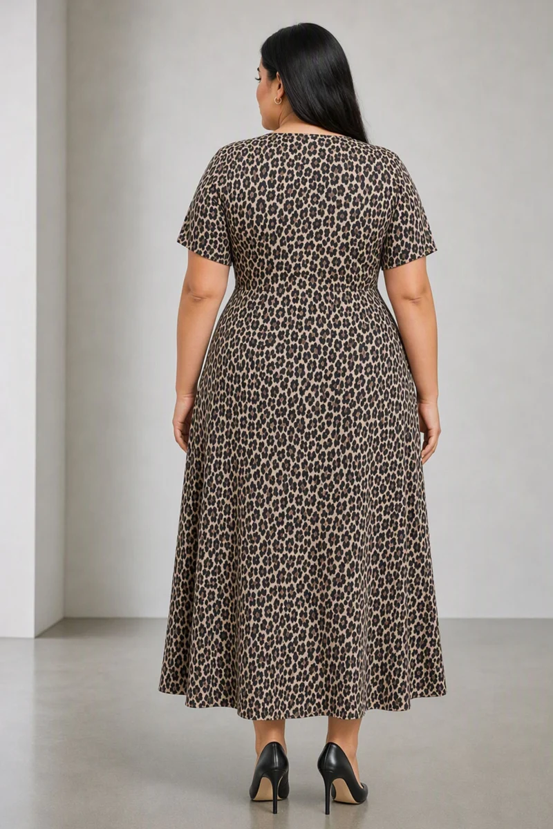 Ruelle|Viscose Midi Wrap Dress