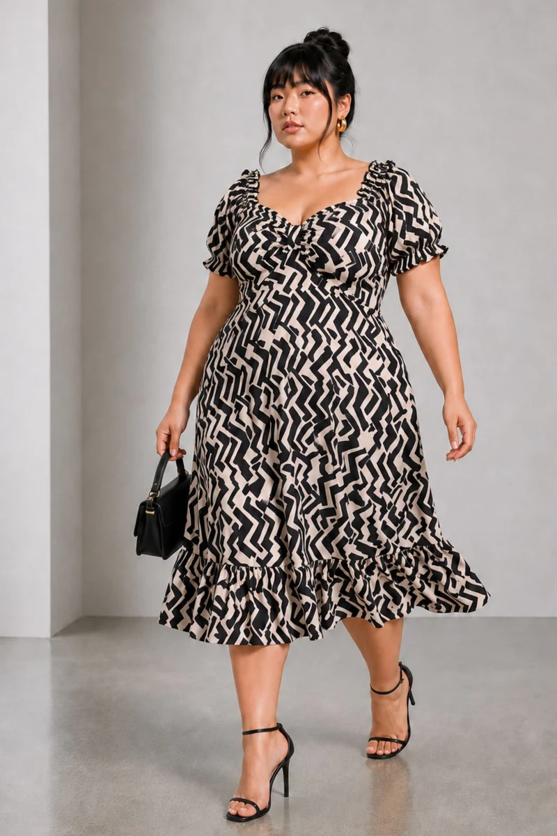 Civelle|Viscose Midi Dress