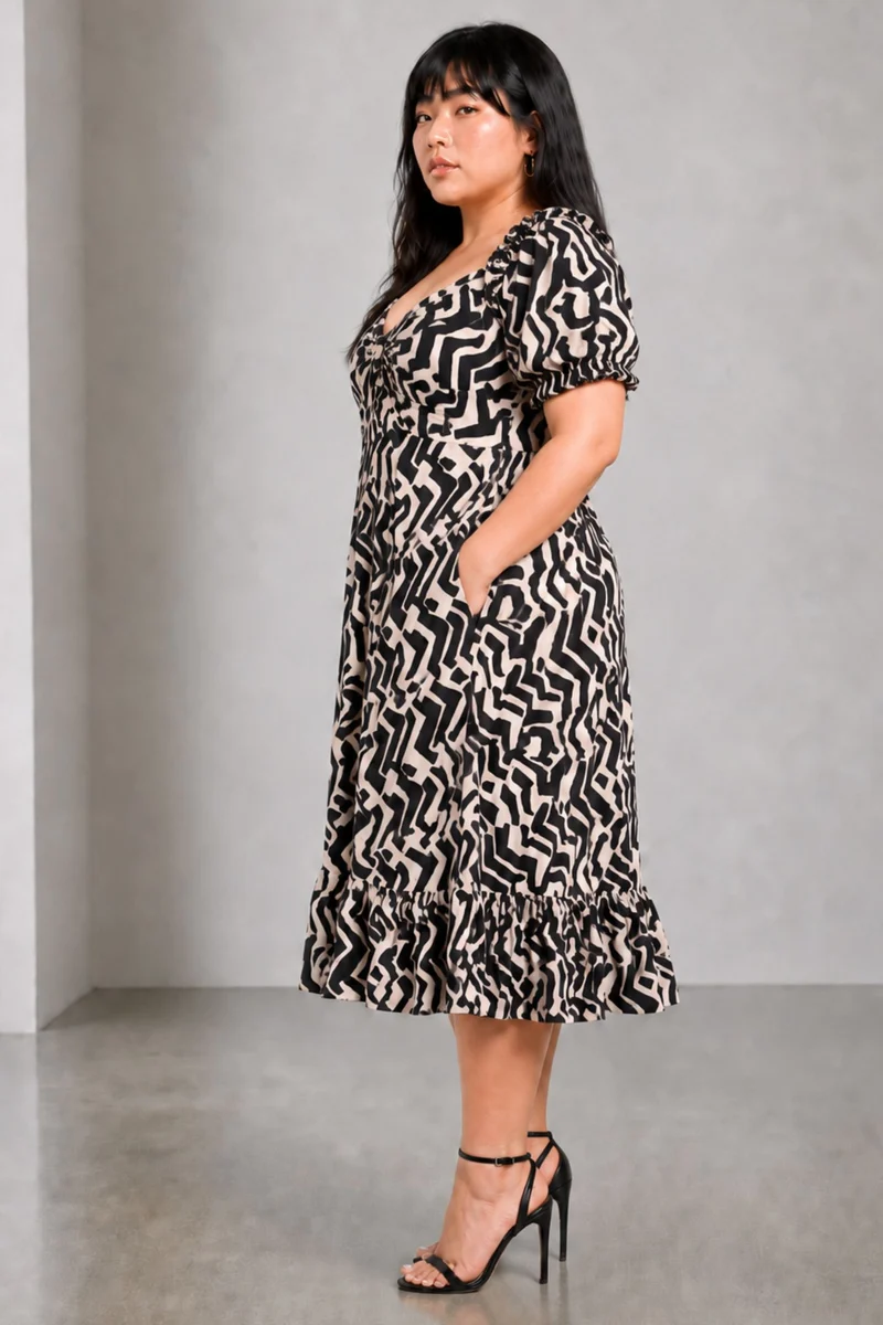 Civelle|Viscose Midi Dress