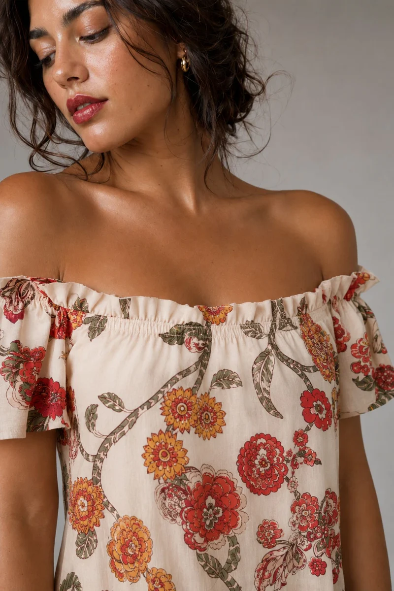 Lunai|Linen Off Shoulder Tiered Maxi Dress