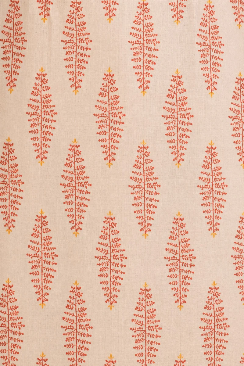 Mirex|Cotton Printed Broad Strap Panel Dress