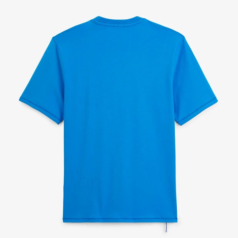 T-shirt manches courtes coton bleu badge bouclette SBPLAY