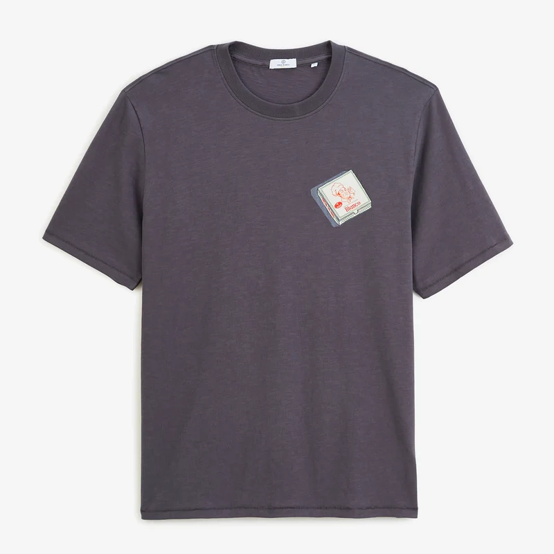 T-shirt manches courtes coton gris Napoli SBPLAY