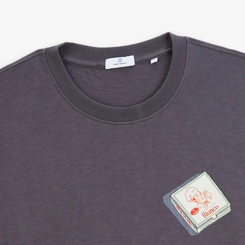 T-shirt manches courtes coton gris Napoli SBPLAY