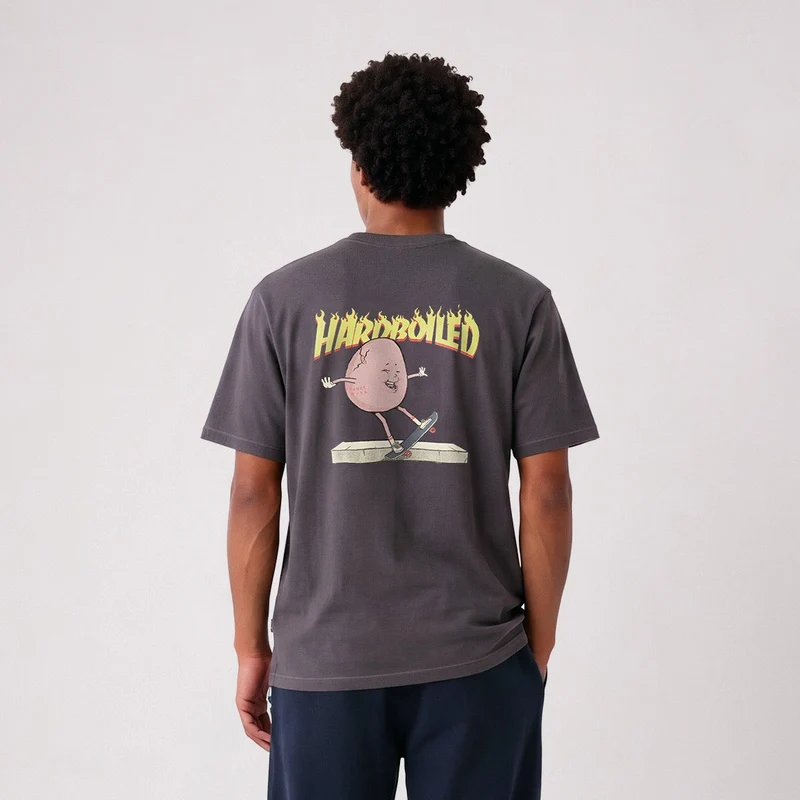 T-shirt manches courtes oversize gris Hardboiled SBPLAY