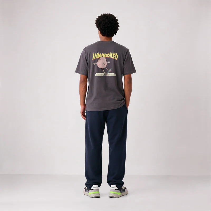 T-shirt manches courtes oversize gris Hardboiled SBPLAY