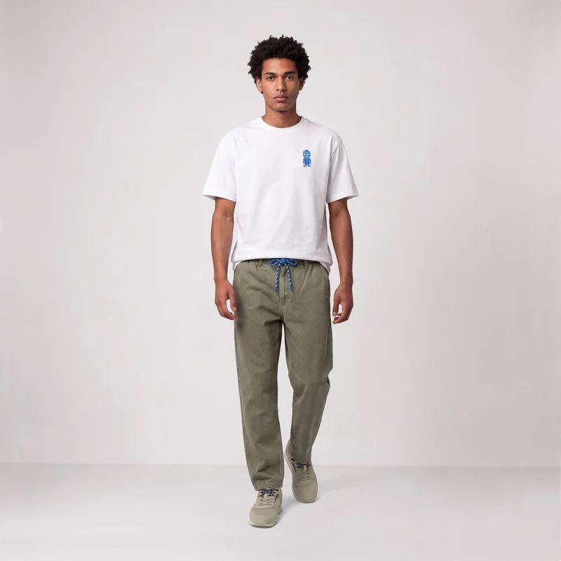T-shirt manches courtes coton blanc badge bouclette Théo SBPLAY