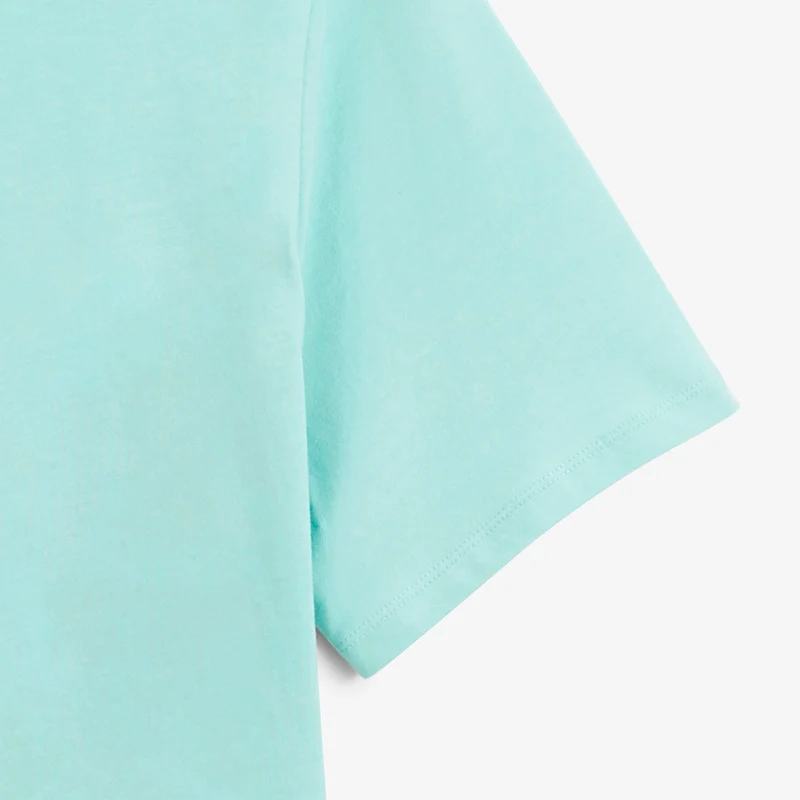 T-shirt manches courtes col rond 100% coton bleu Théo