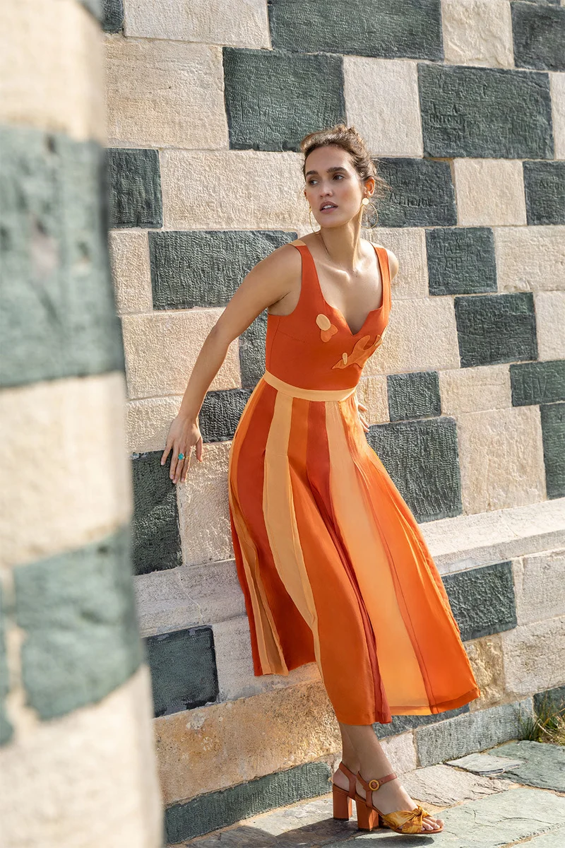 Robe en soie Hibiscus