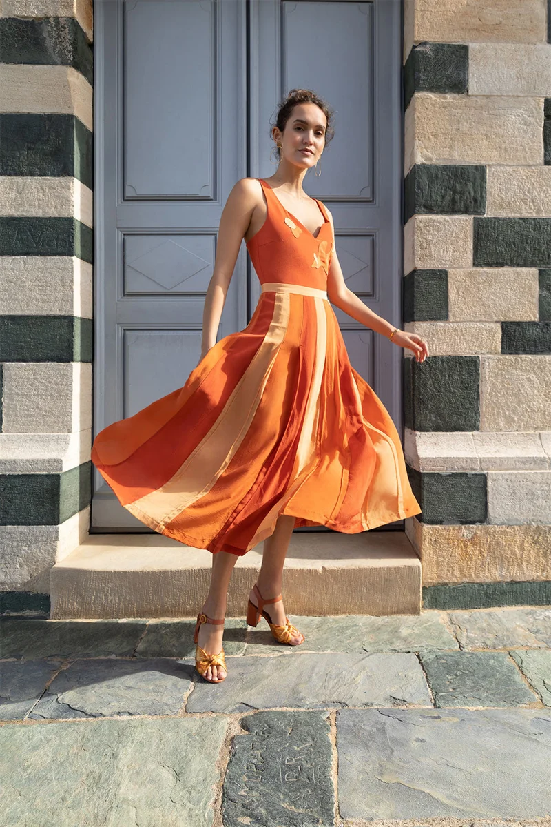 Robe en soie Hibiscus