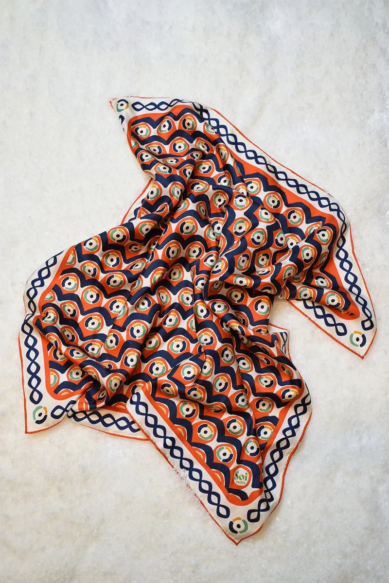 Foulard en soie Prunelle