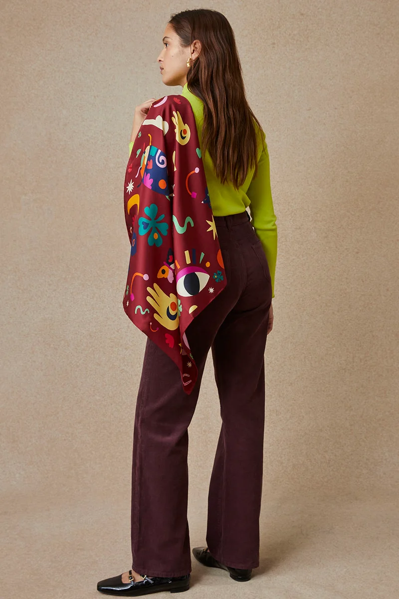 Foulard en soie Soi x Leona Rose