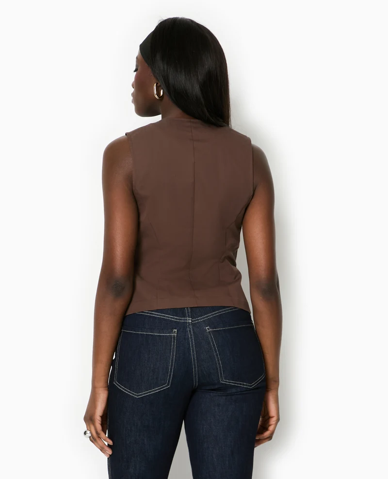 Veste sans manches avec boutons