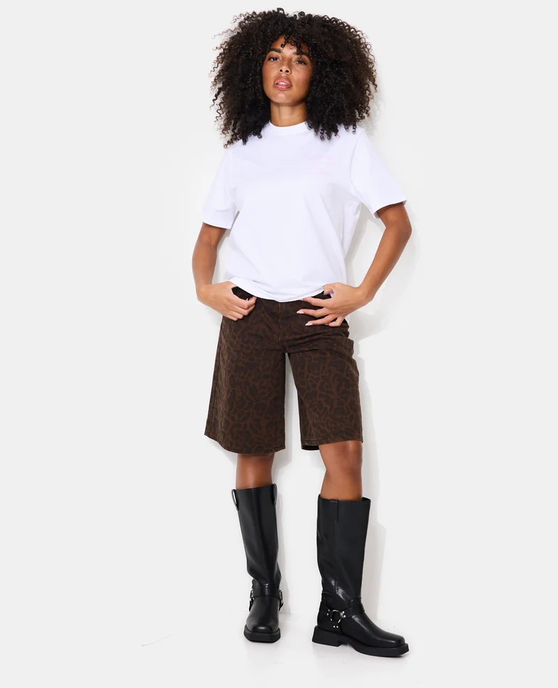 T-shirt oversize avec print poitrine et dos