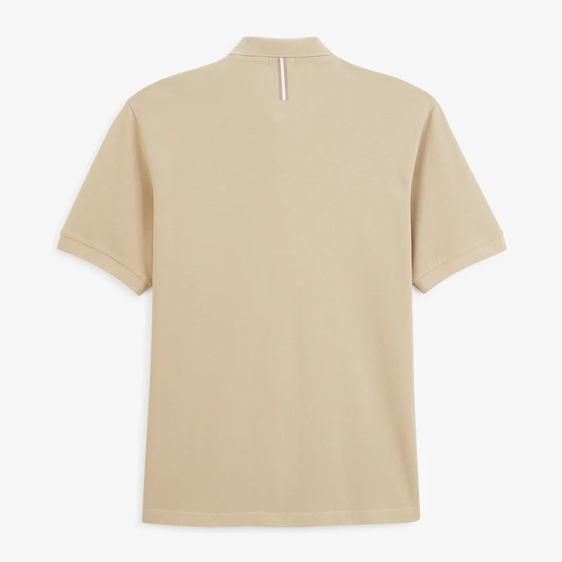 Polo piqué manches courtes 100% coton beige Lucas