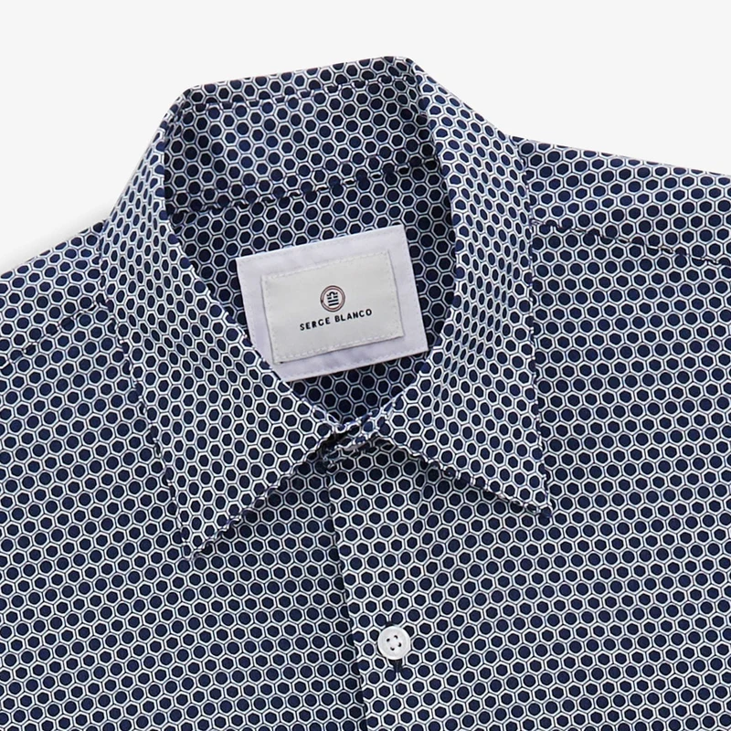 Chemise Charles alvéoles dark navy