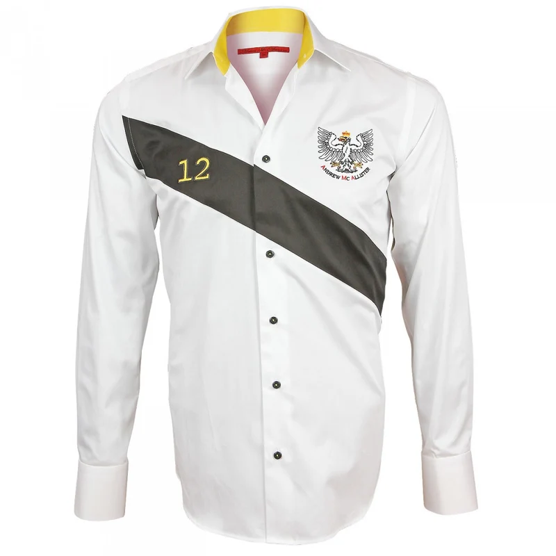 Chemise homme brodée coupe cintrée TWELVE Andrew Mac Allister