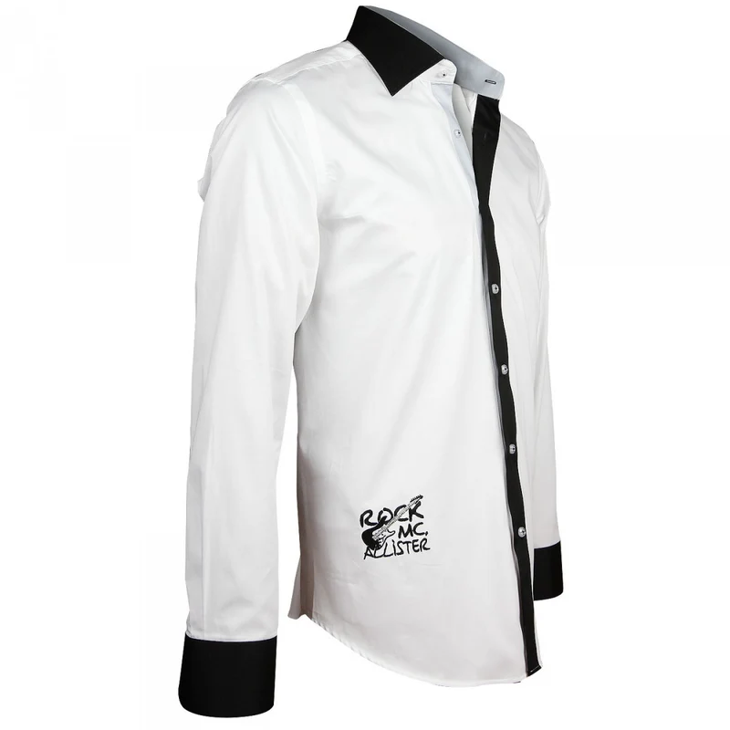 Chemise homme brodée coupe cintrée JIMMY Andrew Mac Allister