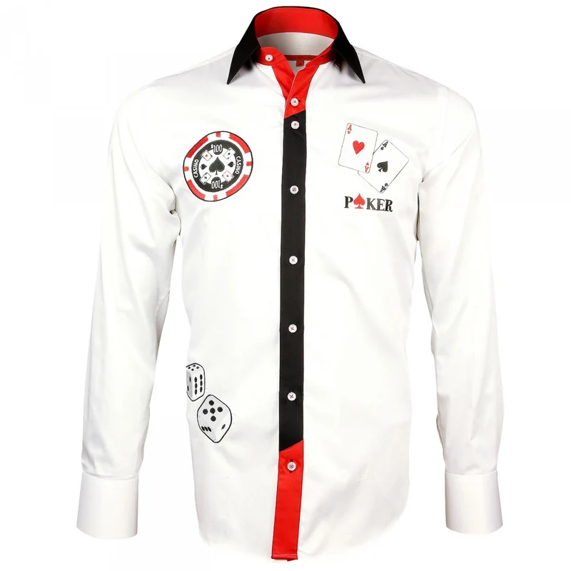 Chemise homme brodée coupe cintrée GAMBLER Andrew Mac Allister