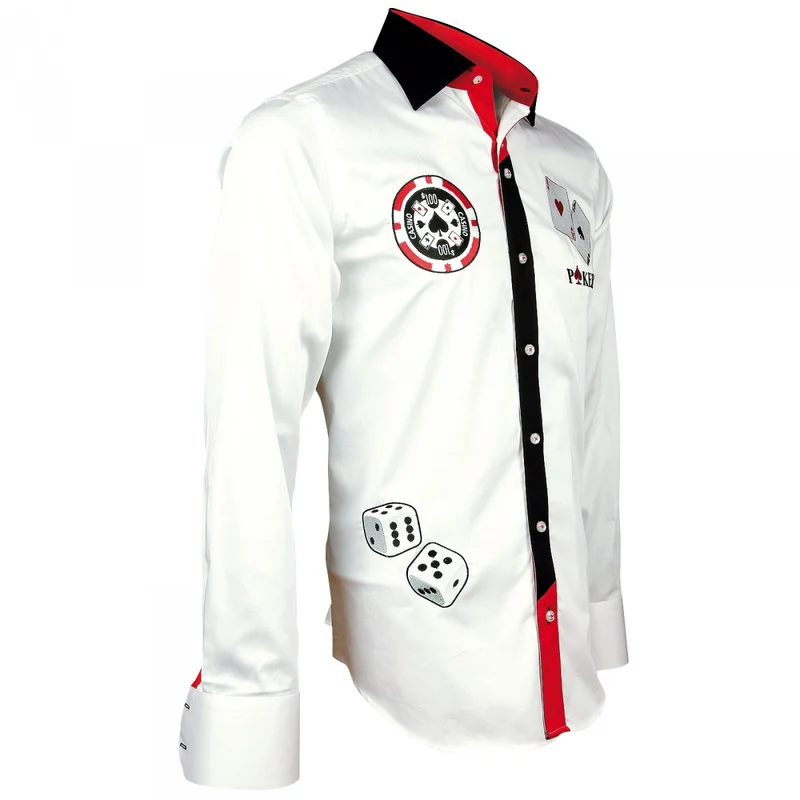 Chemise homme brodée coupe cintrée GAMBLER Andrew Mac Allister