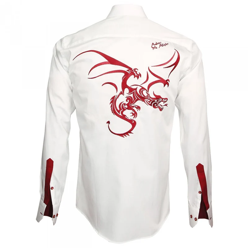 Chemise homme brodée coupe cintrée HERALDIC Andrew Mac Allister
