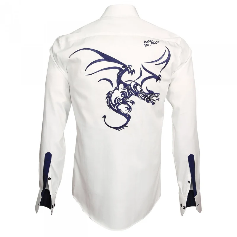 Chemise homme brodée coupe cintrée HERALDIC Andrew Mac Allister
