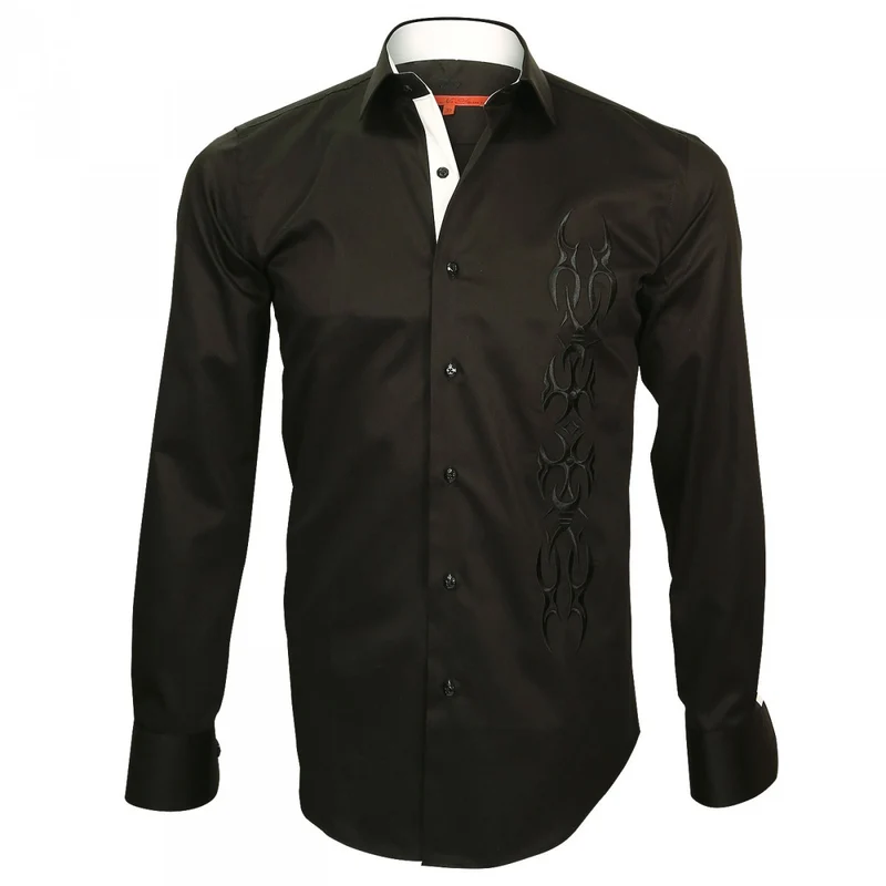 Chemise homme brodée coupe cintrée ETNICA Andrew Mac Allister