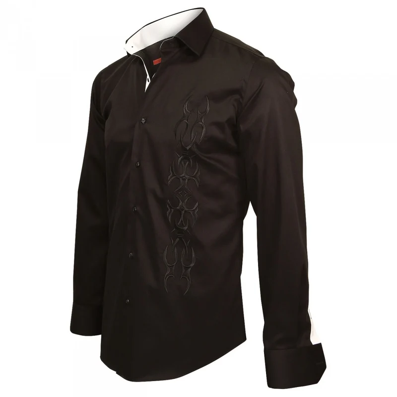 Chemise homme brodée coupe cintrée ETNICA Andrew Mac Allister