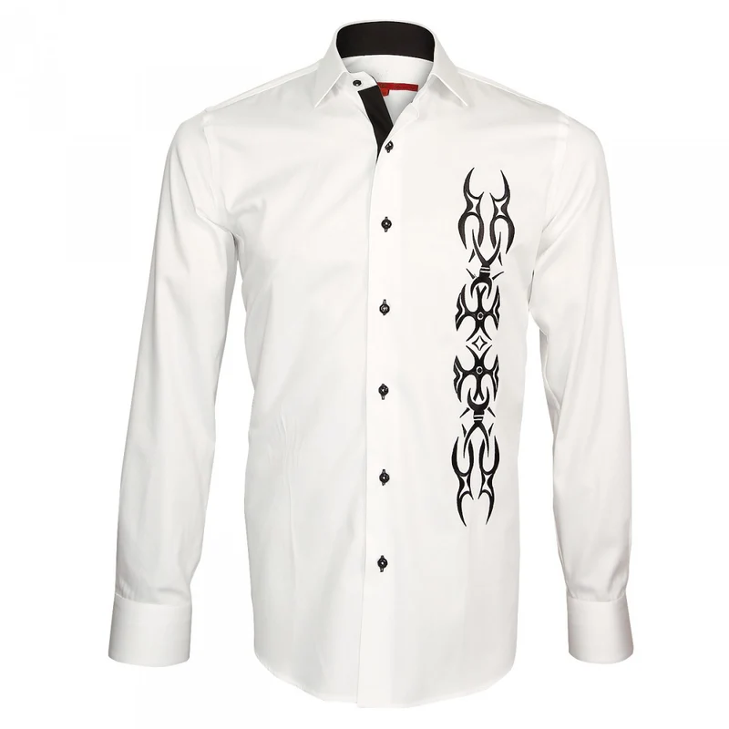Chemise homme brodée coupe cintrée ETNICA Andrew Mac Allister
