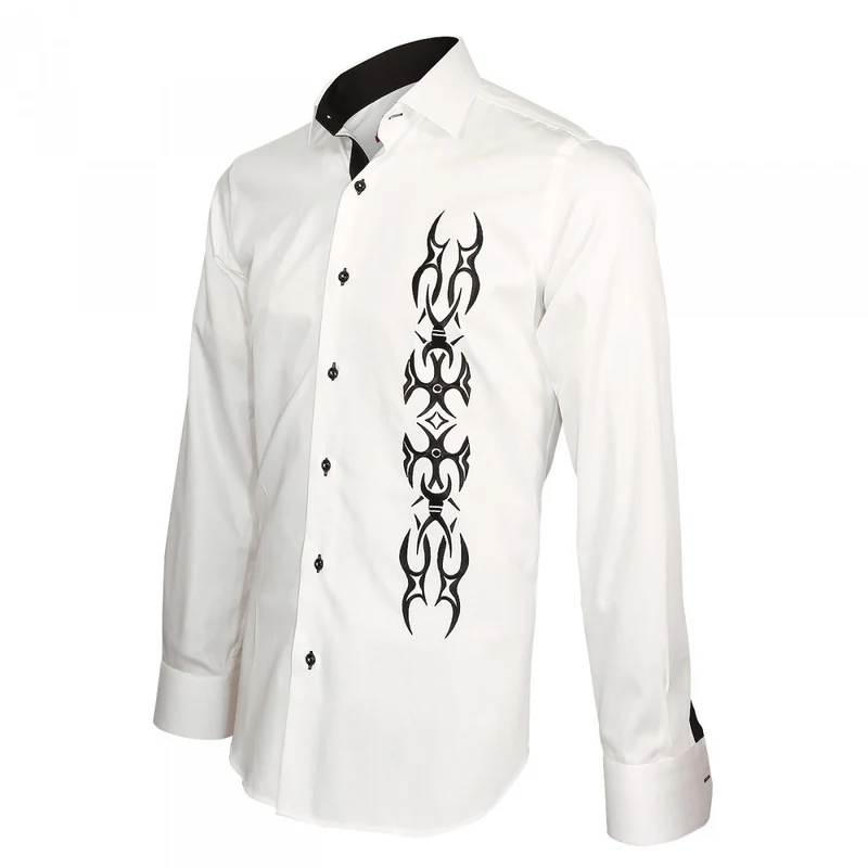 Chemise homme brodée coupe cintrée ETNICA Andrew Mac Allister