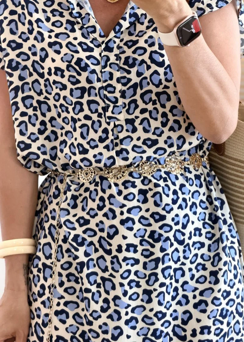 Robe en viscose bleue