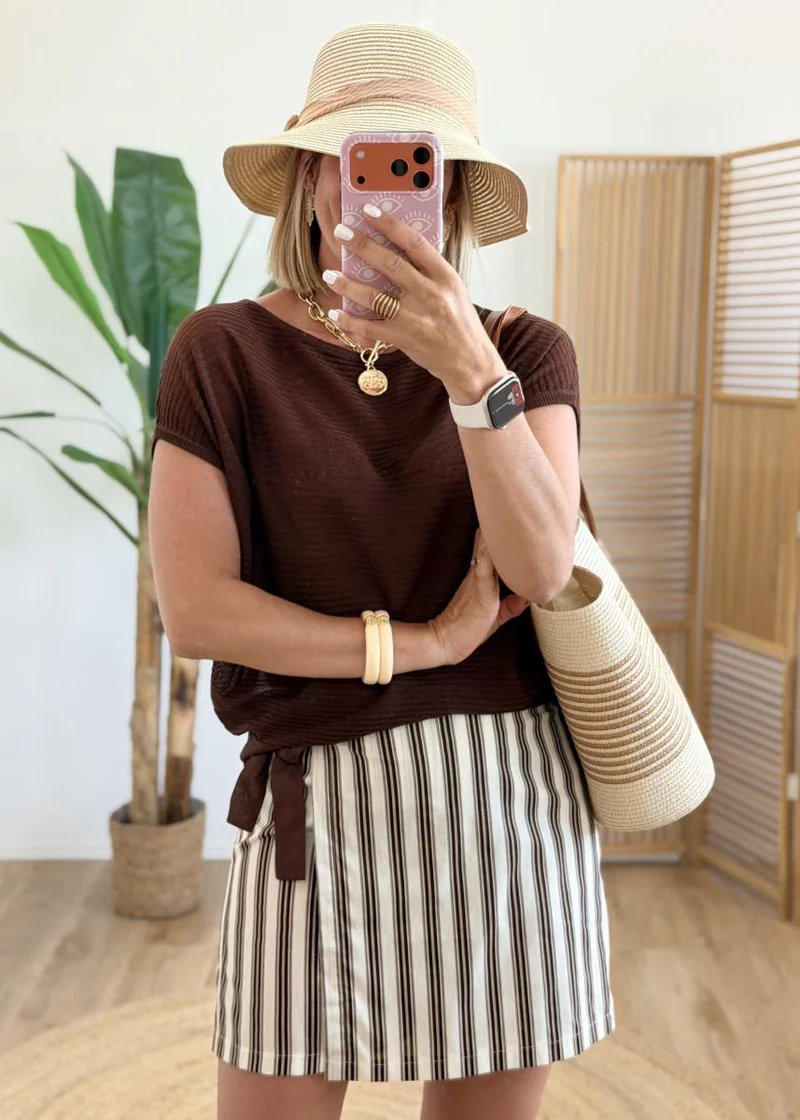 Jupe short Jamie choco