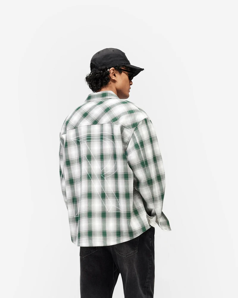 Waffle Flannel - Dark Green