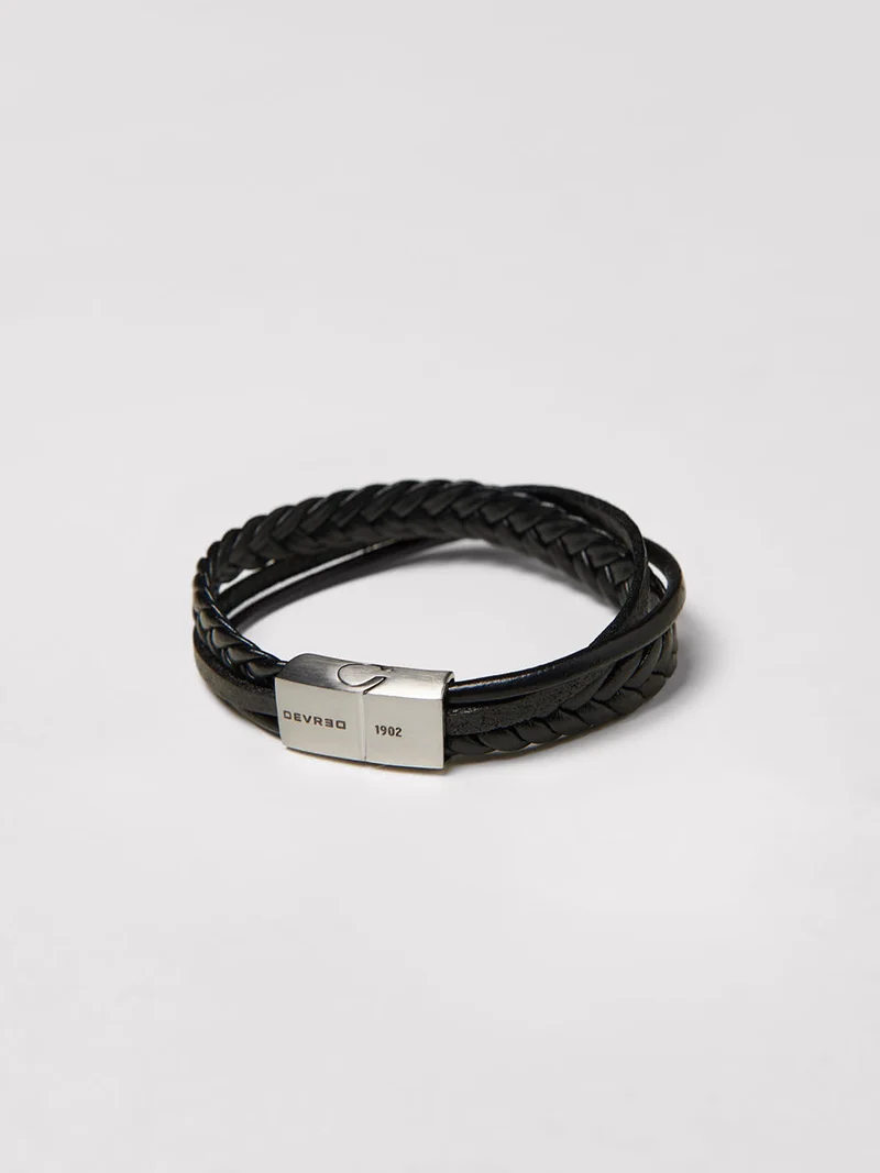 Bracelet en cuir d'agneau uni