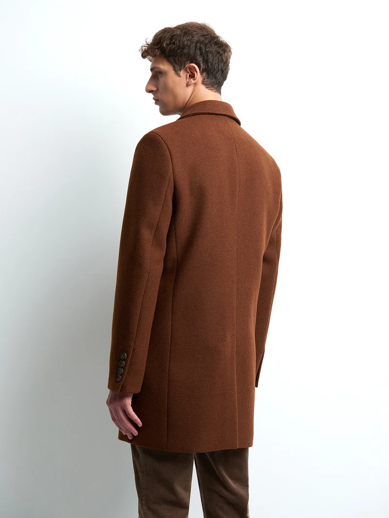 Pardessus slim en laine mélangée