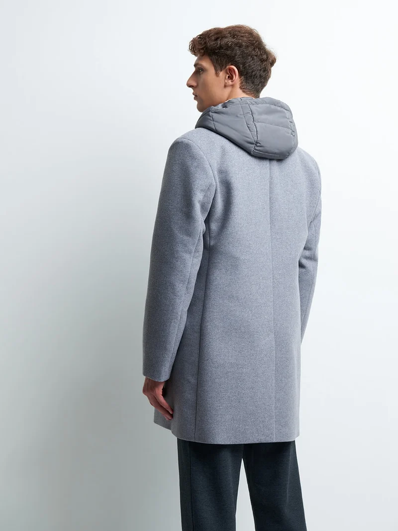 Pardessus slim en laine mélangée