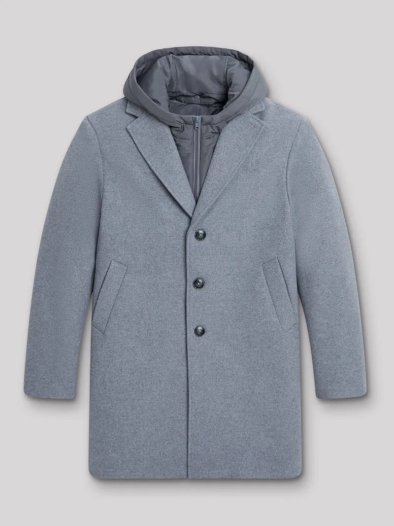Pardessus slim en laine mélangée