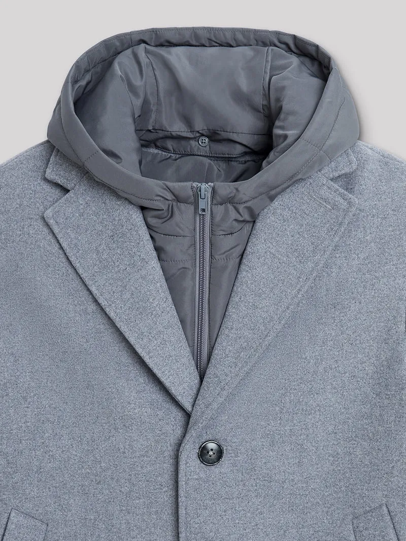 Pardessus slim en laine mélangée