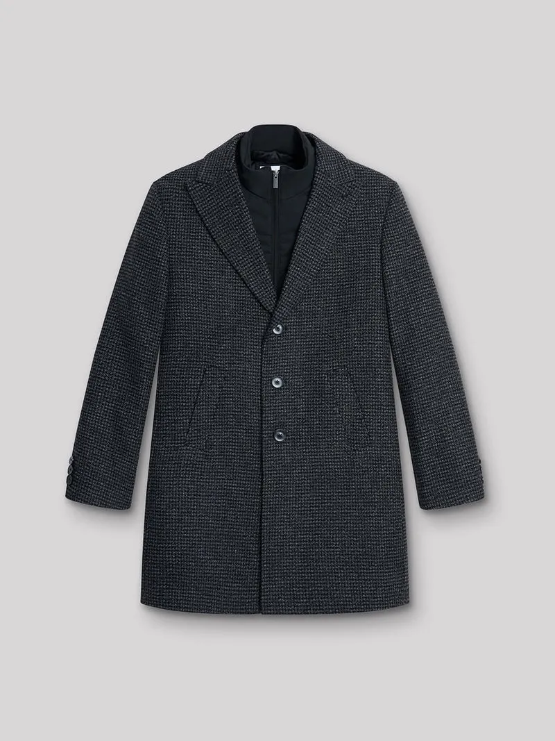 Pardessus slim en laine mélangée