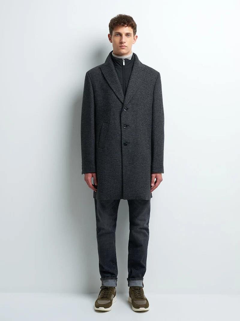 Pardessus slim en laine mélangée
