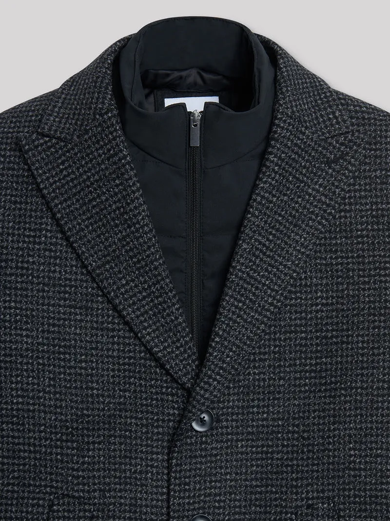 Pardessus slim en laine mélangée