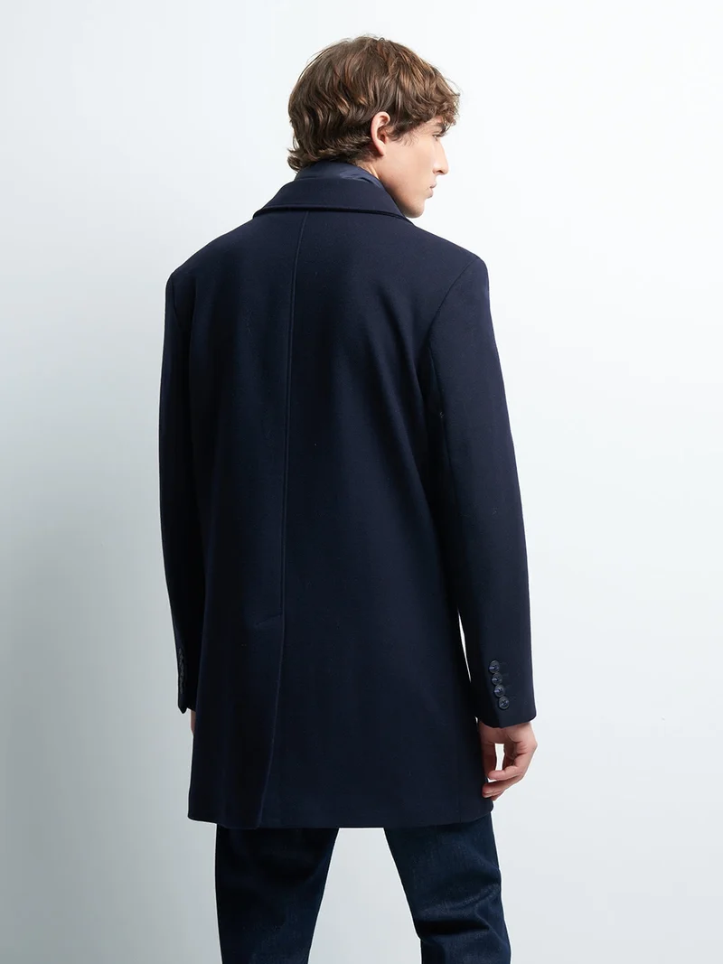 Pardessus slim en laine mélangée