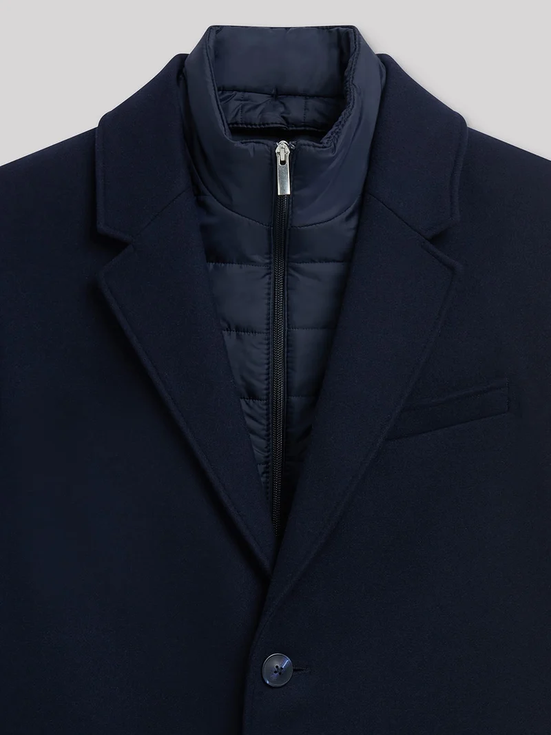 Pardessus slim en laine mélangée