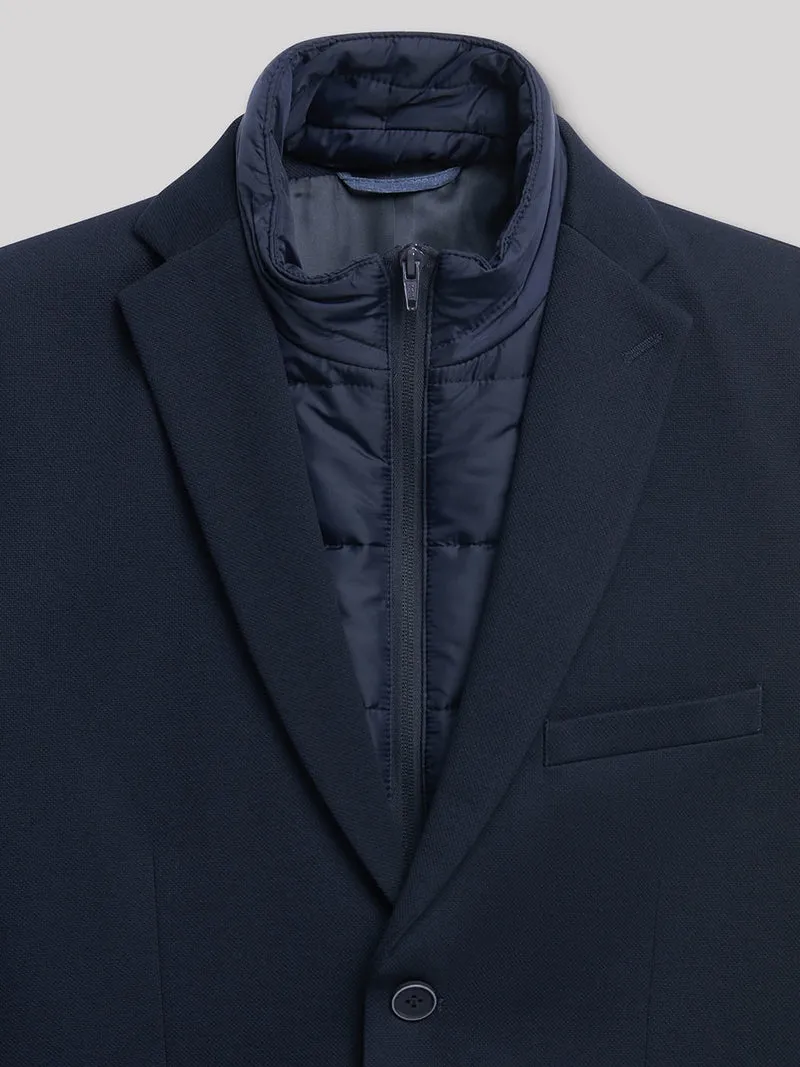 Veste à parementure slim uni