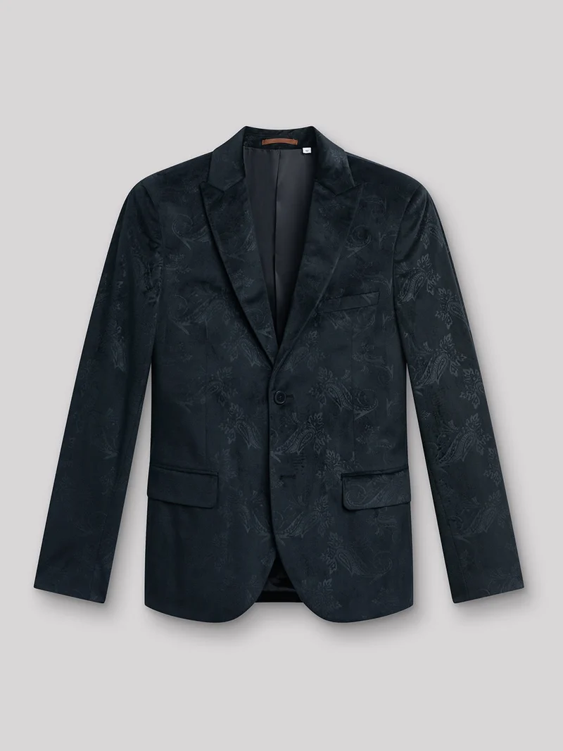 Veste coordonnable slim faux uni