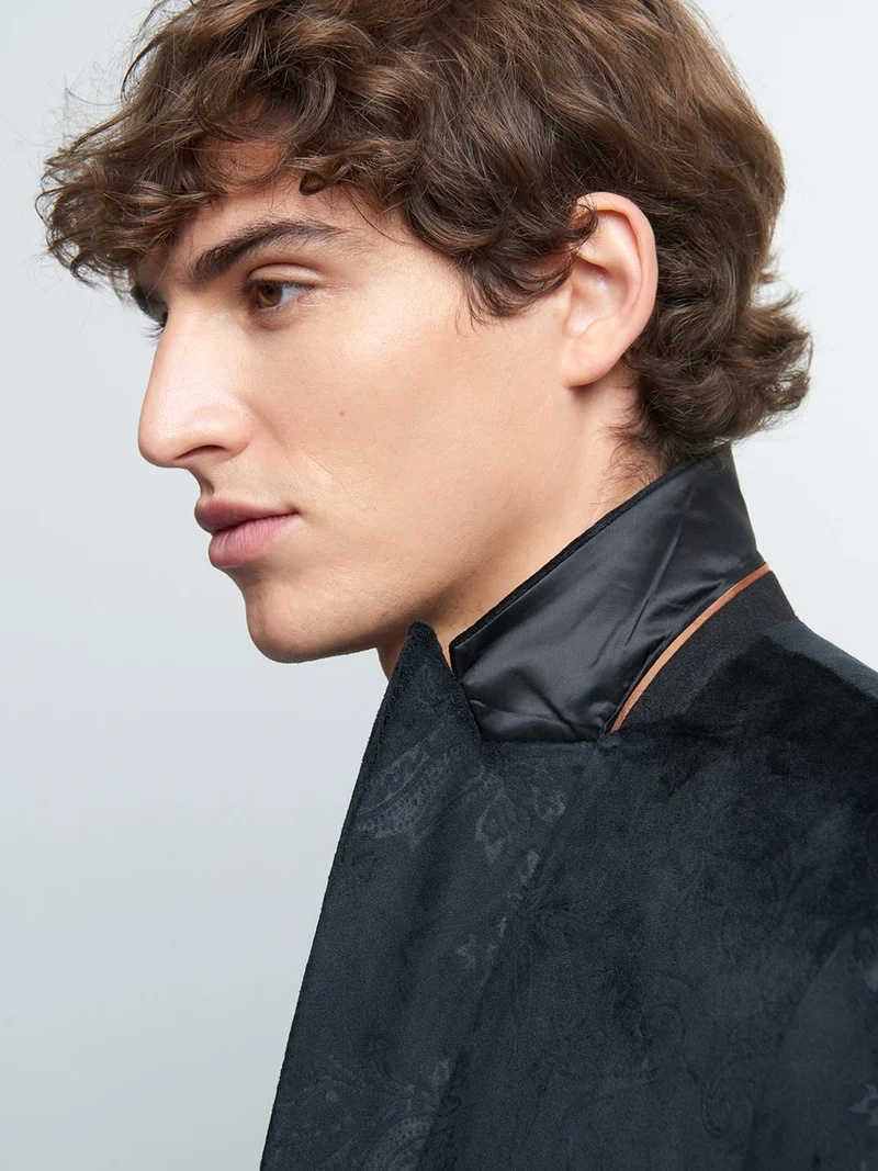 Veste coordonnable slim faux uni